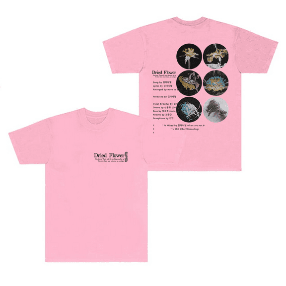 Wave To Earth Merch Tee Dried Flower Album Cover Tour Merch T-Shirt Men Ladies Fashion Summer T Shirts Short Sleeve Casual Streetwear Tops