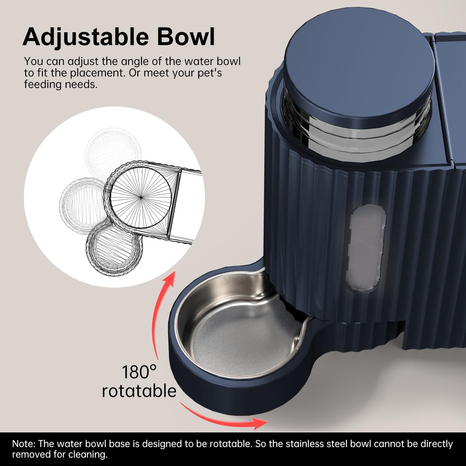 Nomipaw Cat Dog Feeder and Waterer Automatic Gravity Feeding - Two-in-One - 0.8 Gallon Each - Blue