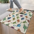 thumbnail image 4 of Beige Colorful Dinosaurs Pattern Door Rugs,Washable Non Slip Door Mats Indoor,Decorative Door Mats,Entry Mat Indoor for Entrance,Bedroom,Kitchen,Bathroom,17"x30", 4 of 6