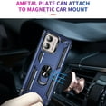 thumbnail image 6 of Feishell Hybrid Armor Case for Motorola Moto Edge+ 2023,Military Grade Shockproof 360 Rotatable Metal Ring Holder Kickstand Support Magnetic Car Mount Dual Layer Protective Phone Cover,Blue, 6 of 7
