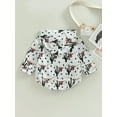 thumbnail image 4 of hirigin Newborn Baby Hooded Romper, Long Sleeve Bull Head Print One Piece Bodysuit Fall Clothes, 4 of 8