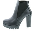 thumbnail image 2 of Breckelle's HANNA-11 Women's Platform Chunky Heel Lug Sole Chelsea Ankle Booties, 2 of 7