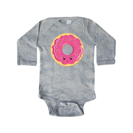 

Inktastic Hot Pink Donut Gift Baby Boy or Baby Girl Long Sleeve Bodysuit