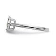 thumbnail image 3 of Solid 14K White Gold Complete Diamond Cluster Engagement Ring Size 6 (.498 cttw.), 3 of 8