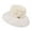 Beige, variant on Women's Scalloped Wide Brim Straw Sun Garden Hats Boho Gauze Decor Beach Hat,Color:Black