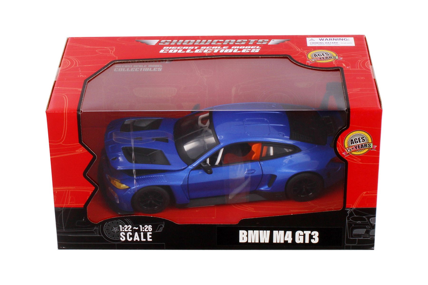 BMW M4 GT3, Blue - Showcasts 68277BU - 1/24 Scale Diecast Model Car