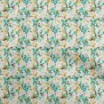 thumbnail image 1 of oneOone Silk Tabby Turquoise Green Fabric Abstract Floral Fabric For Sewing Printed Craft Fabric By The Yard 42 Inch Wide, 1 of 4