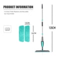 thumbnail image 2 of Magic Floor Cleaning Sweeper Brooms With Microfiber Pads 360° Rotation Flat Spray Floor Mop Broom For Cleaning Home Spin Mop ,Easy to Use, 2 of 6