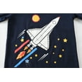 thumbnail image 5 of POPTEM Toddler Boy Pajamas Long Sleeves Glow in the Dark Rocket Graphic Sleepwear 2-Piece 5T, 5 of 8