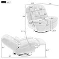 thumbnail image 3 of Euroco 270 Degree Swivel Power Recliner with Voice Control, Bluetooth Music Player, USB Ports, Atmosphere Lamp, Hidden Arm Storage and Mobile Phone Holder for Living Room, Bedroom, Beige, 3 of 8
