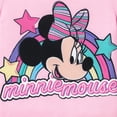 thumbnail image 2 of Disney Toddler Girls Graphic Tee, Minnie Mouse Character Outfit Cloth, Graphic Print Short Sleeve T-Shirt Rainbow Pink 7-8T, 2 of 6