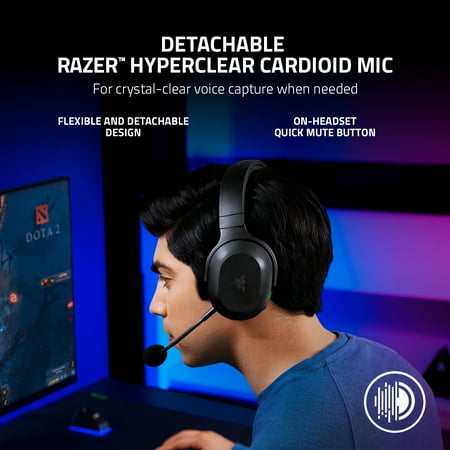 Razer - Barracuda X 2022 Edition Wireless Gaming Headset for PC, PS5, PS4, Switch, and Mobile - Black