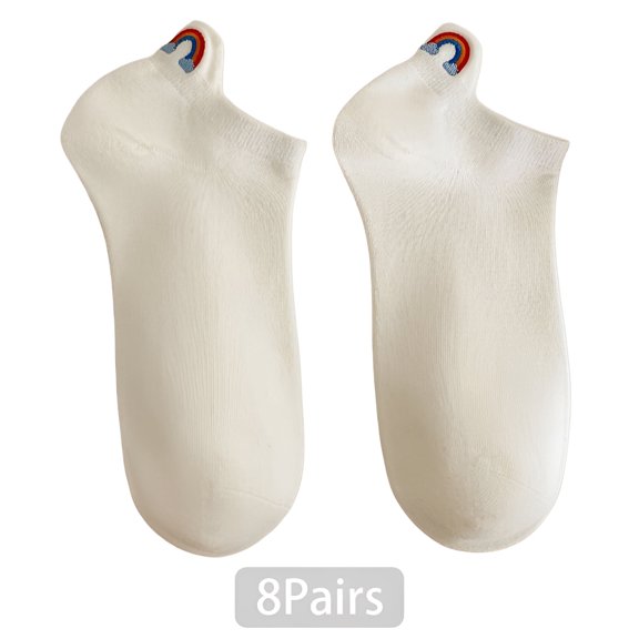 TELOLY 8Pcs Ankle Socks for Women,Versatile Color Range No Show Socks Womens,Light and Cozy Fit Womens Ankle Socks,Multicolor