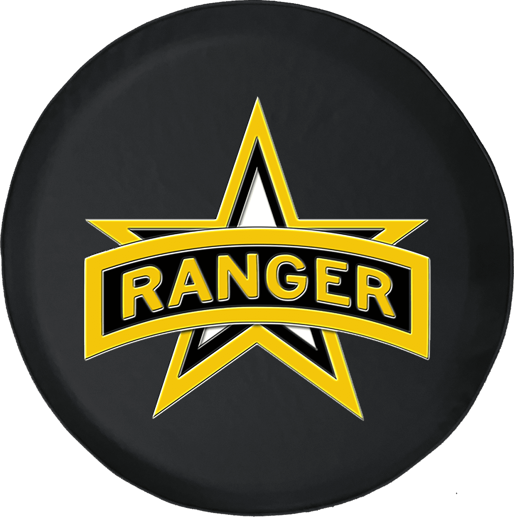 Pike Flag US Army Star Military Trailer RV Spare Tire Cover OEM Vinyl Black 29 in