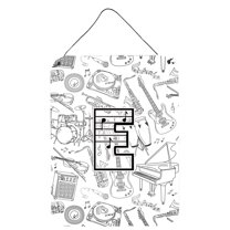 Letter E Musical Note Letters Wall or Door Hanging Prints