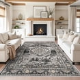 thumbnail image 2 of Alfombra YOUFORTONG 180 x 270 cm, lavable, antideslizante, con estampado floral, 2 of 7