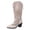 Beige, variant on Women's Knee High Boots Back Zipper Cut-Out Chunky Heel Fall Fashion Tall Boots