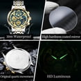 thumbnail image 3 of OLEVS Watches for Men Waterproof Luxury Dress Analog Quartz Chronograph Fashion Gold Plated Stainless Steel Moon Phase Luminous Date Classic Mens Wrist Watches Reloj Para Hombre, 3 of 13
