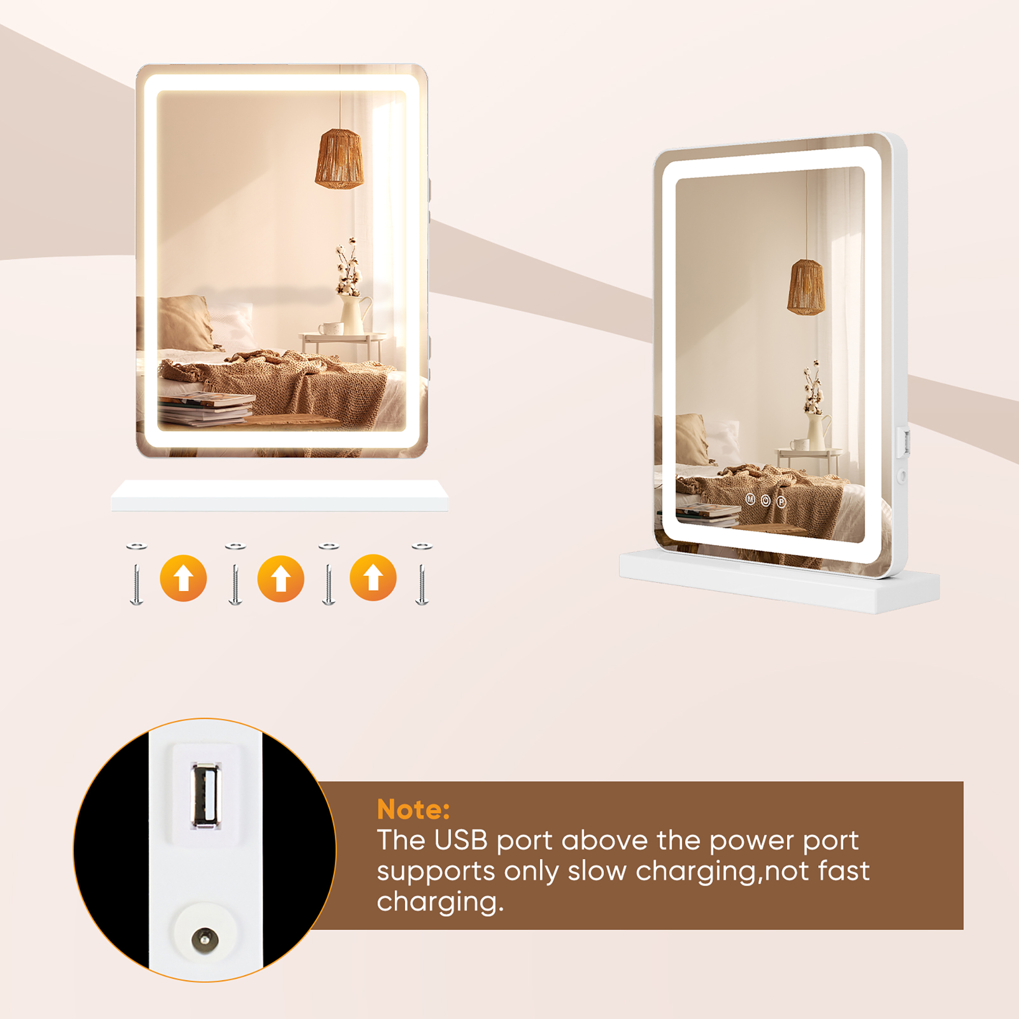 Gianna 13x17 LED Vanity Mirror with Dimmable Lights photo 7