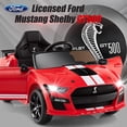 thumbnail image 5 of Licensed Ford Mustang GT500 Ride on Car for Kids by OLAKIDS, Battery Powered Electric Vehicle with Remote Control, Headlight, Power Display, USB, Music, Radio, Aged 3-8, 5 of 10