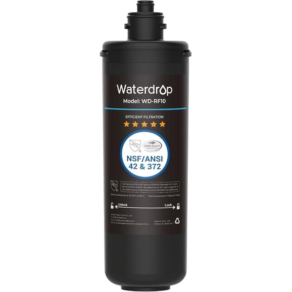 Waterdrop WD-RF10 Under Sink Water Filter, Replacement 10UA Under Counter Water Filtration System, 8000 Gallons High Capacity