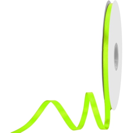1/4 inch Wide 100 Yards Double Face Lime Green Satin Ribbon Fabric Ribbon for Gift Wrapping Very Suitable for Weddings Decoration Bouquet Balloons Arts Craft Sewing Hair Bow Invitation