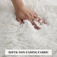 thumbnail image 2 of EastVita Area Rugs Carpets 5 by 8 Shag Rug for Living Room Bedroom Play Room Fluffy Shaggy Area Rug Home Decor Rug Carpets,White (USA) Pure White 5*8ft, 2 of 7