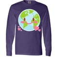 thumbnail image 3 of Inktastic Happy Earth Day with Hearts Long Sleeve T-Shirt, 3 of 5