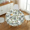 thumbnail image 2 of MIZHONA Sage Green Round Tablecloth,Plants Leaves Table Cloth for Kitchen Party Outdoor Decor，60", 2 of 5