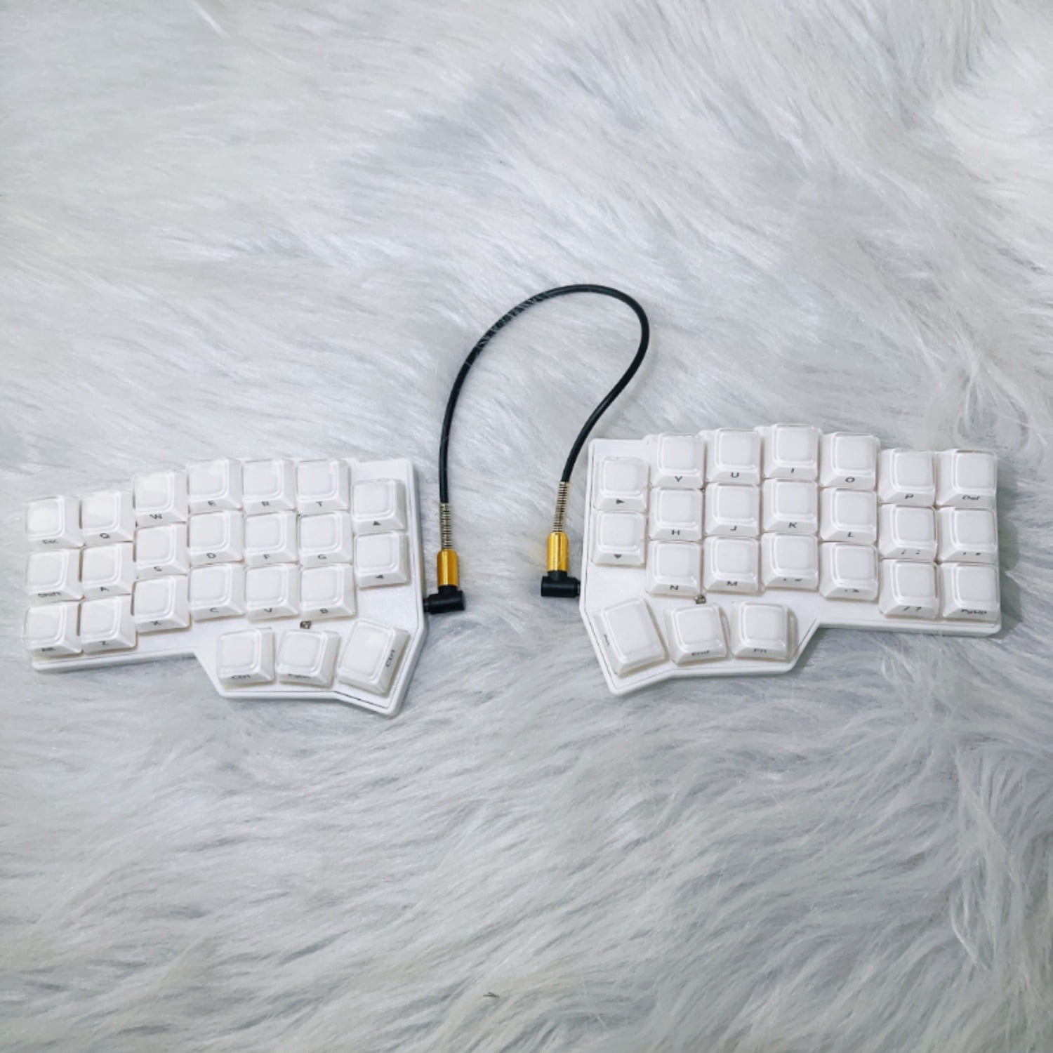 CORNE V4 Split Ergonomic Mechanical Keyboard with Jelly Keycaps, 40% 46 Keys Hot-Swappable QMK/VIAL Programmable RGB Gaming Keyboard Kit