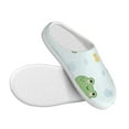 thumbnail image 3 of Fotbe Kawaii Frogs Pattern Women's Fuzzy Curly Fur Memory Foam Loafer Slippers Indoor Outdoor Slippers Winter Home Shoes-46/47, 3 of 7