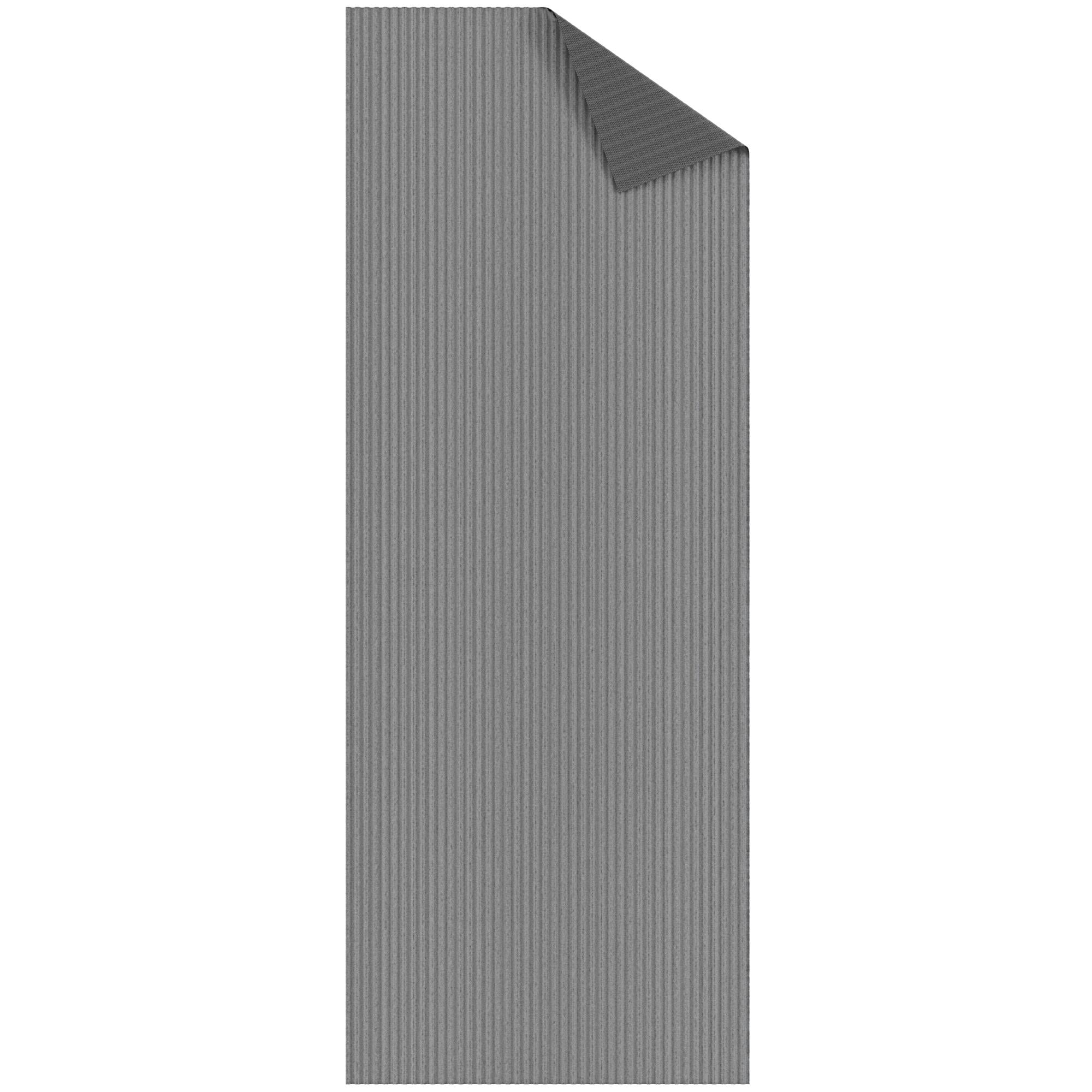 Ottomanson Non-Slip Area Rug for Entryway 2'7" x 5' Indoor/Outdoor Kitchen Utility Mat, Gray