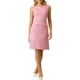 thumbnail image 1 of Vestido sin mangas de tweed para mujer Inspire Chic, con cuello barco, vestido de oficina tipo sheath, talla XL, color rosa, 1 of 5