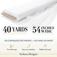 thumbnail image 5 of Sedona Designz Polyester Tulle Fabric Bolt 54 Inch Wide – 40 Yards Roll, Lightweight Sheer Tulle for Wedding Decorations, Tutus, Crafts, Party Decor, Bridal Veils & Event Backdrops, 5 of 16