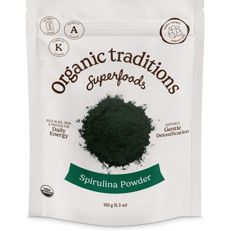 (Pack Of 4) Organic Traditions Superfood Spirulina 5.3 Oz