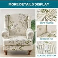 thumbnail image 2 of CHUNTIAN Wingback Chair Covers Slipcovers 2 Piece Stretch Wing Chair Covers Spandex Slipcovers Wingback Sofa Covers Armchair Covers Non-Slip Furniture Protector for Living Room Wingback Chairs, A13, 2 of 5