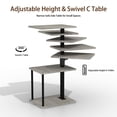thumbnail image 2 of Mesa auxiliar Faesun giratoria con altura ajustable y almacenamiento, 2 of 9
