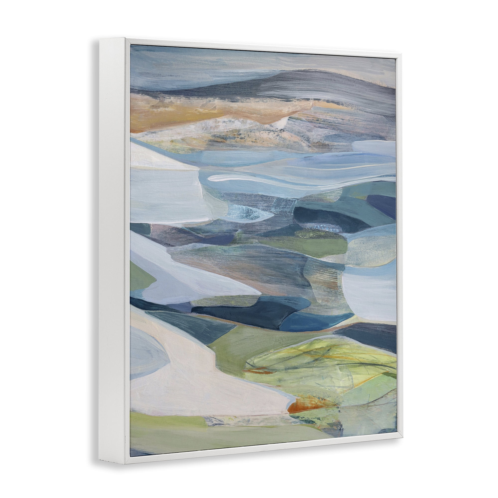 Stupell Industries Shifting Horizons Distortion White Framed Giclee Art, design by Farren Lee