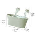 thumbnail image 2 of Home Oval Metal Plant Flower Pot Fence Balcony Garden Hanging Planter Pots, 2 of 3