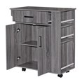 thumbnail image 3 of Better Home Products Shelby Rolling Kitchen Cart with Storage Cabinet - Gray, 3 of 7