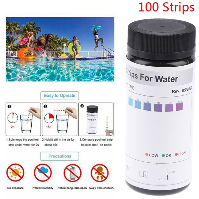 Details about   100 Strips Swimming Pool Hardness Test Paper Softener Water Quality Test Kit BH 