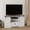 White, variant on Melidee Corner TV Stand with Sliding Barn Doors for 65 Inch TV, Storage, White, 1-Pack, 58.1 x 15.6 x 31.1 H