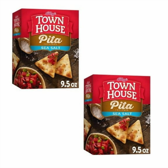 ( 2 Pack ) Town House Keebler, Pita, Crackers, Sea Salt, 9.5 Oz