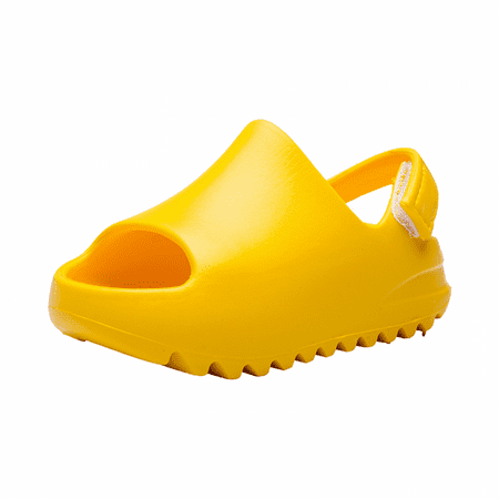 

Wish Little Kids Slides Sandals Kid Summer Slip-On Sandals Shower Beach Pool Anti-slip Slippers Soft EVA Sandals with Reinforcement Velcro-----Yellow（Size 26） S284