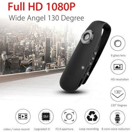 Mini 1080P 12MP Camcorder Dash Cam Body Motorcycle Bike Motion Action Camera