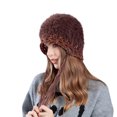 thumbnail image 2 of absanyy Women's Warm Winter Hat - Stylish Faux Fur with Ear Ties, Nylon Spandex, Free Size, Coffee - Versatile for Outdoor & Daily Wear, 2 of 8