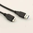 thumbnail image 2 of 1m USB3.0 to Micro-B mobile hard drive data cable, desktop laptop extension charging cable, 2-pack, 2 of 2