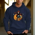 thumbnail image 2 of Men's 330g 100% Cotton Pattern Terry Dropped Shoulder Hoodie-Skateboard Skull Pattern, 2 of 15