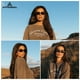 thumbnail image 2 of Gafas de sol Appassal Retro Rectangulares para Mujer Negro/Gris, 2 of 5