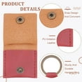 thumbnail image 5 of 1 Set 2 Pcs Imitation Leather Ring Holder Keychains Portable Ring Pouch Gym Ring Holder Small Earring Travel Case Ring Travel Case Mini Coin Pouch for Women Men FireBrick, 5 of 6